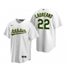 Men's Nike Oakland Athletics #22 Ramon Laureano White Home Stitched Baseball Jersey
