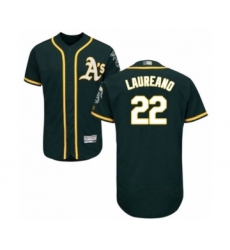 Men's Oakland Athletics #22 Ramon Laureano Green Alternate Flex Base Authentic Collection Baseball Player Jersey