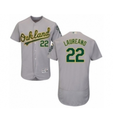 Men's Oakland Athletics #22 Ramon Laureano Grey Road Flex Base Authentic Collection Baseball Player Jersey