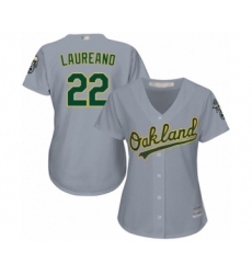 Women's Oakland Athletics #22 Ramon Laureano Authentic Grey Road Cool Base Baseball Player Jersey