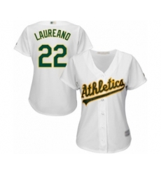 Women's Oakland Athletics #22 Ramon Laureano Authentic White Home Cool Base Baseball Player Jersey