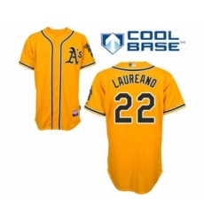 Youth Oakland Athletics #22 Ramon Laureano Authentic Gold Alternate 2 Cool Base Baseball Player Jersey