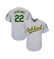 Youth Oakland Athletics #22 Ramon Laureano Authentic Grey Road Cool Base Baseball Player Jersey