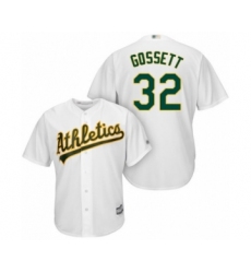 Youth Oakland Athletics #32 Daniel Gossett Authentic White Home Cool Base Baseball Player Jersey