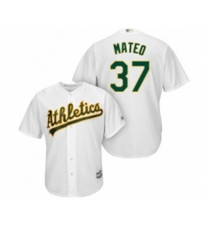 Youth Oakland Athletics #37 Jorge Mateo Authentic White Home Cool Base Baseball Player Jersey