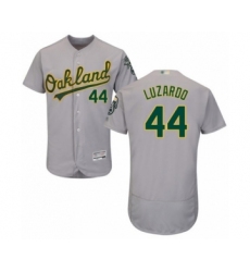 Men's Oakland Athletics #44 Jesus Luzardo Grey Road Flex Base Authentic Collection Baseball Player Jersey