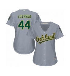 Women's Oakland Athletics #44 Jesus Luzardo Authentic Grey Road Cool Base Baseball Player Jersey