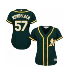 Women's Oakland Athletics #57 J.B. Wendelken Authentic Green Alternate 1 Cool Base Baseball Player Jersey