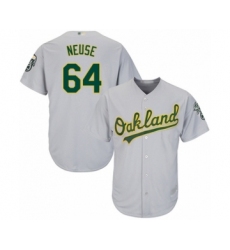 Youth Oakland Athletics #64 Sheldon Neuse Authentic Grey Road Cool Base Baseball Player Jersey