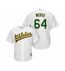 Youth Oakland Athletics #64 Sheldon Neuse Authentic White Home Cool Base Baseball Player Jersey