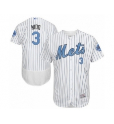 Men's New York Mets #3 Tomas Nido Authentic White 2016 Father's Day Fashion Flex Base Baseball Player Jersey