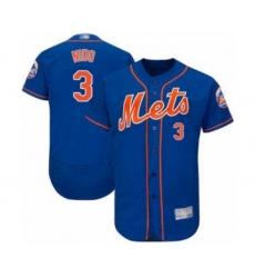 Men's New York Mets #3 Tomas Nido Royal Blue Alternate Flex Base Authentic Collection Baseball Player Jersey