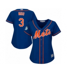 Women's New York Mets #3 Tomas Nido Authentic Royal Blue Alternate Home Cool Base Baseball Player Jersey