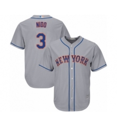 Youth New York Mets #3 Tomas Nido Authentic Grey Road Cool Base Baseball Player Jersey