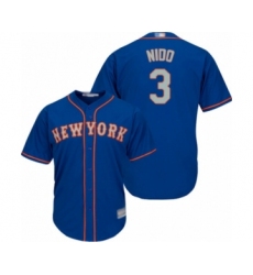 Youth New York Mets #3 Tomas Nido Authentic Royal Blue Alternate Road Cool Base Baseball Player Jersey