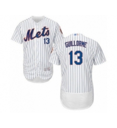 Men's New York Mets #13 Luis Guillorme White Home Flex Base Authentic Collection Baseball Player Jersey
