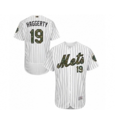 Men's New York Mets #19 Sam Haggerty Authentic White 2016 Memorial Day Fashion Flex Base Baseball Player Jersey