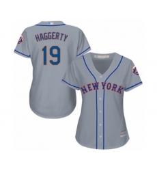 Women's New York Mets #19 Sam Haggerty Authentic Grey Road Cool Base Baseball Player Jersey