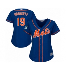 Women's New York Mets #19 Sam Haggerty Authentic Royal Blue Alternate Home Cool Base Baseball Player Jersey
