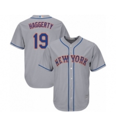 Youth New York Mets #19 Sam Haggerty Authentic Grey Road Cool Base Baseball Player Jersey
