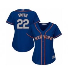 Women's New York Mets #22 Dominic Smith Replica Royal Blue Alternate Road Cool Base Baseball Player Jersey