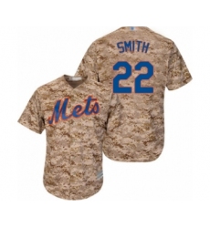 Youth New York Mets #22 Dominic Smith Authentic Camo Alternate Cool Base Baseball Player Jersey
