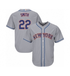 Youth New York Mets #22 Dominic Smith Authentic Grey Road Cool Base Baseball Player Jersey