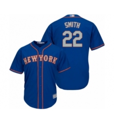 Youth New York Mets #22 Dominic Smith Authentic Royal Blue Alternate Road Cool Base Baseball Player Jersey