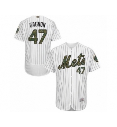 Men's New York Mets #47 Drew Gagnon Authentic White 2016 Memorial Day Fashion Flex Base Baseball Player Jersey