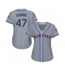 Women's New York Mets #47 Drew Gagnon Authentic Grey Road Cool Base Baseball Player Jersey