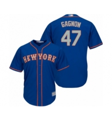 Youth New York Mets #22 Drew Gagnon Authentic Royal Blue Alternate Road Cool Base Baseball Player Jersey
