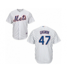 Youth New York Mets #22 Drew Gagnon Authentic White Home Cool Base Baseball Player Jersey