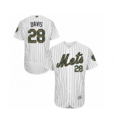 Men's New York Mets #28 J.D. Davis Authentic White 2016 Memorial Day Fashion Flex Base Baseball Player Jersey