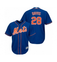 Youth New York Mets #28 J.D. Davis Authentic Royal Blue Alternate Home Cool Base Baseball Player Jersey