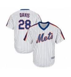 Youth New York Mets #28 J.D. Davis Authentic White Alternate Cool Base Baseball Player Jersey