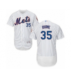 Men's New York Mets #35 Jacob Rhame White Home Flex Base Authentic Collection Baseball Player Jersey