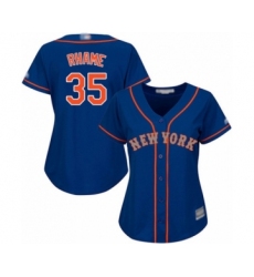 Women's New York Mets #35 Jacob Rhame Authentic Royal Blue Alternate Road Cool Base Baseball Player Jersey