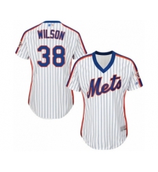 Women's New York Mets #38 Justin Wilson Authentic White Alternate Cool Base Baseball Player Jersey