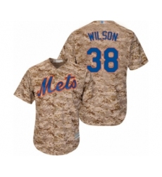 Youth New York Mets #38 Justin Wilson Authentic Camo Alternate Cool Base Baseball Player Jersey