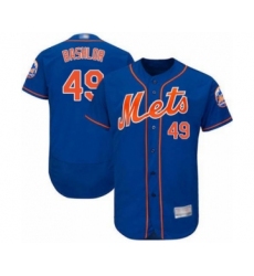Men's New York Mets #49 Tyler Bashlor Royal Blue Alternate Flex Base Authentic Collection Baseball Player Jersey