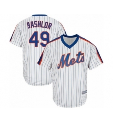 Youth New York Mets #49 Tyler Bashlor Authentic White Alternate Cool Base Baseball Player Jersey