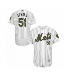 Men's New York Mets #51 Paul Sewald Authentic White 2016 Memorial Day Fashion Flex Base Baseball Player Jersey