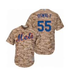 Youth New York Mets #55 Corey Oswalt Authentic Camo Alternate Cool Base Baseball Player Jersey