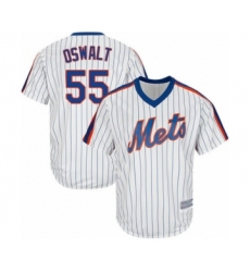 Youth New York Mets #55 Corey Oswalt Authentic White Alternate Cool Base Baseball Player Jersey