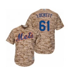Men's New York Mets #61 Walker Lockett Authentic Camo Alternate Cool Base Baseball Player Jersey
