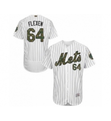 Men's New York Mets #64 Chris Flexen Authentic White 2016 Memorial Day Fashion Flex Base Baseball Player Jersey