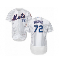 Men's New York Mets #72 Stephen Nogosek White Home Flex Base Authentic Collection Baseball Player Jersey