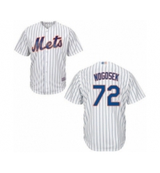 Youth New York Mets #72 Stephen Nogosek Authentic White Home Cool Base Baseball Player Jersey