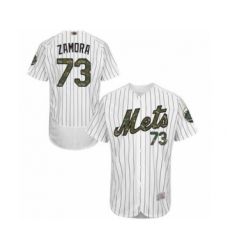 Men's New York Mets #73 Daniel Zamora Authentic White 2016 Memorial Day Fashion Flex Base Baseball Player Jersey
