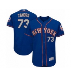 Men's New York Mets #73 Daniel Zamora Royal Gray Alternate Flex Base Authentic Collection Baseball Player Jersey